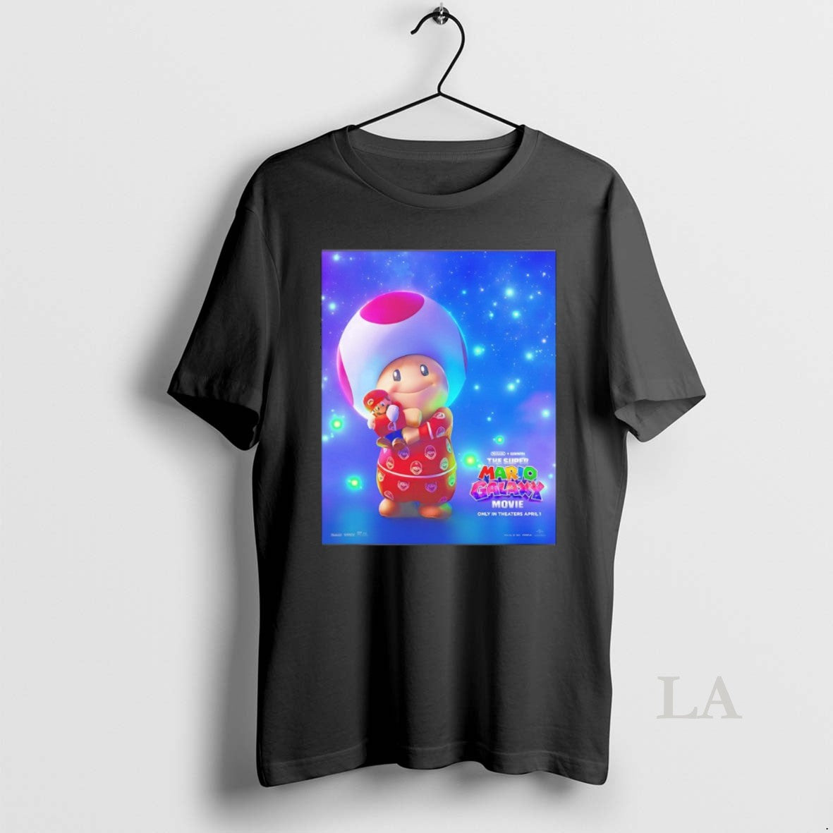 Original The Super Mario Galaxy Movie Pajamas Toad Hugging Mario