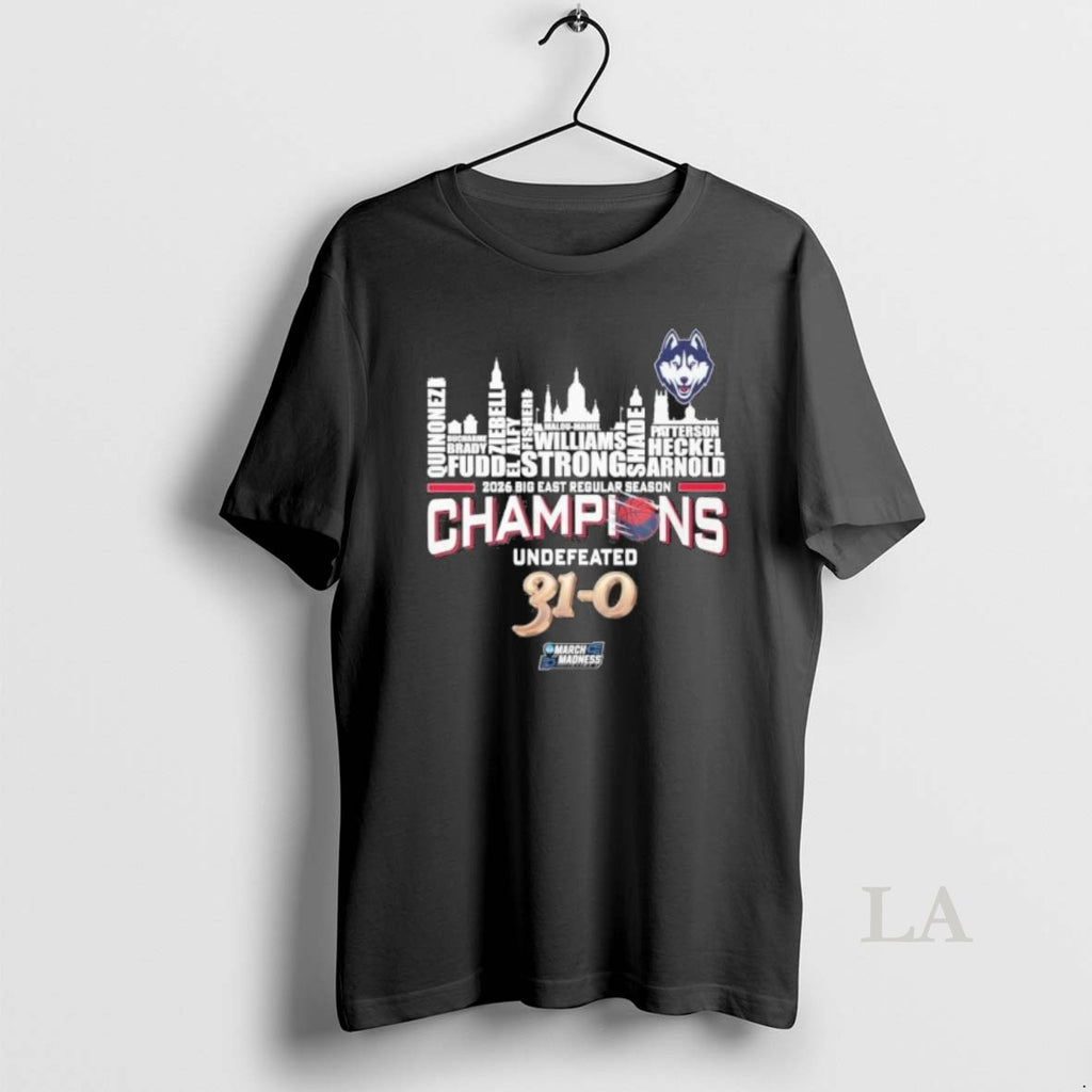 Original Uconn Huskies Undefeated 2025 2026 Womens Basketball Regular Season 31 0