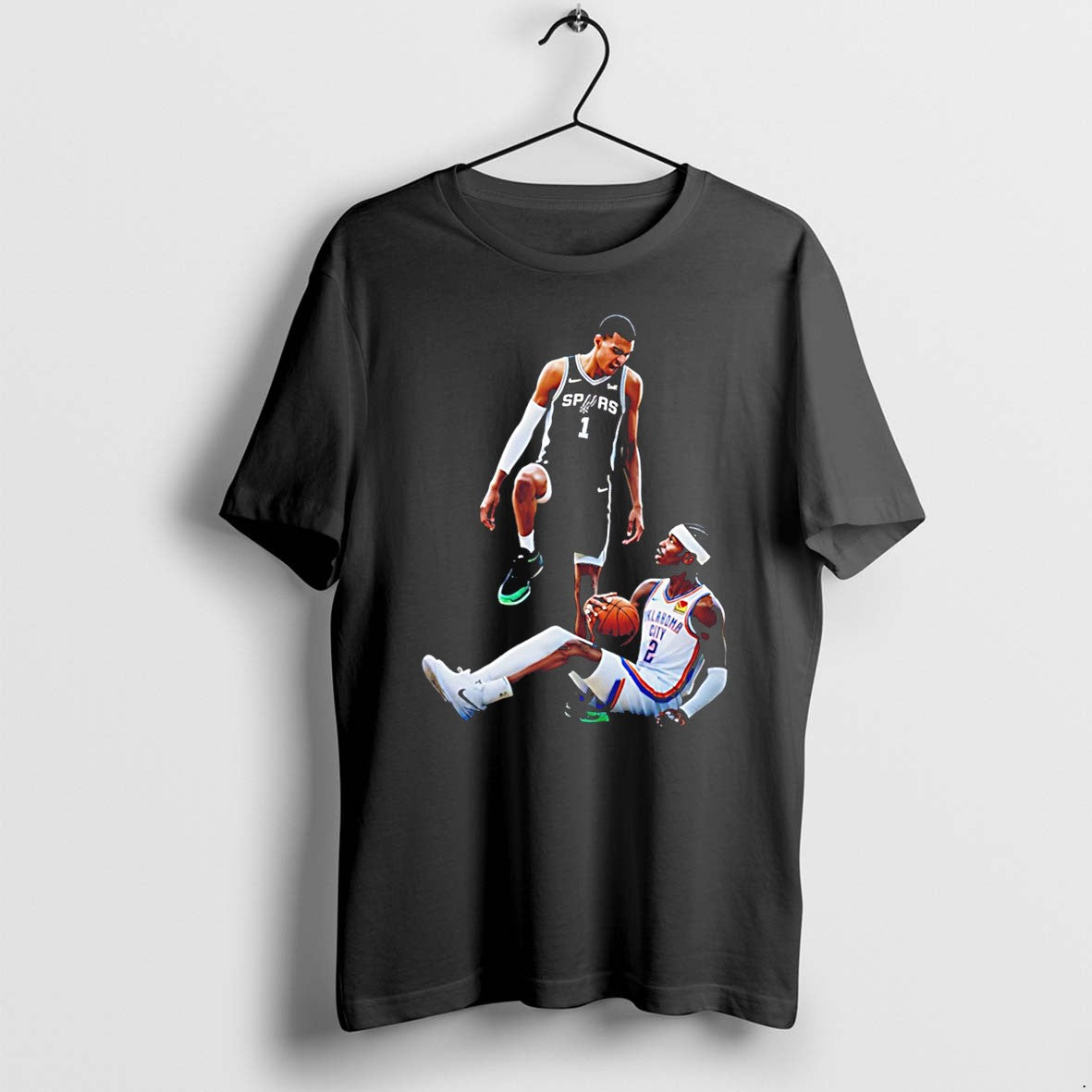 Original Victor Wembanyama Spurs Basketball Vs Sga Graphic Tee Tshirts Jpg