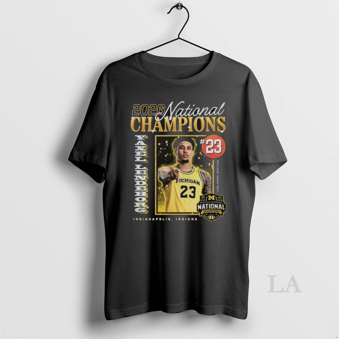Original Yaxel Lendeborg Michigan Wolverines 2026 Mens Basketball National Champions Indianapolis Indiana