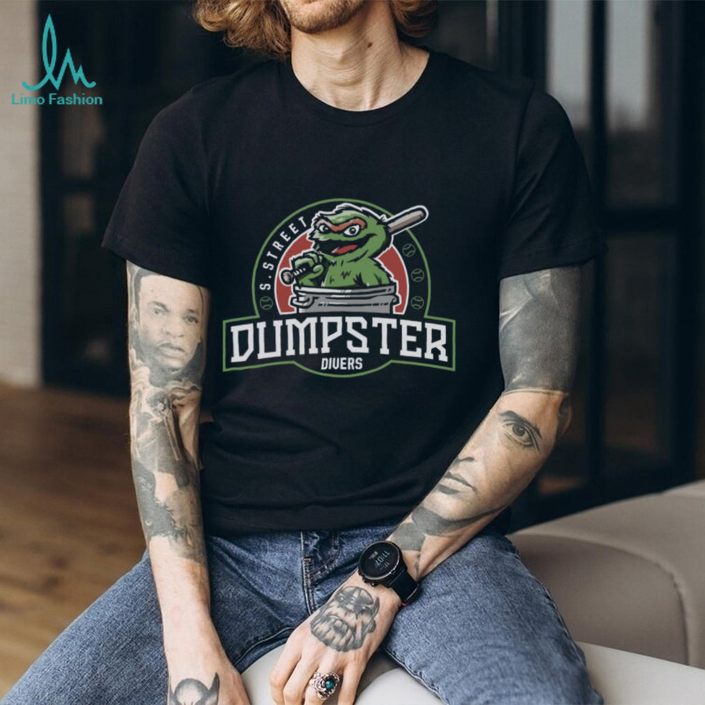 Oscar The Grouch S Street Dumpster Divers Baseball Team T Shirt