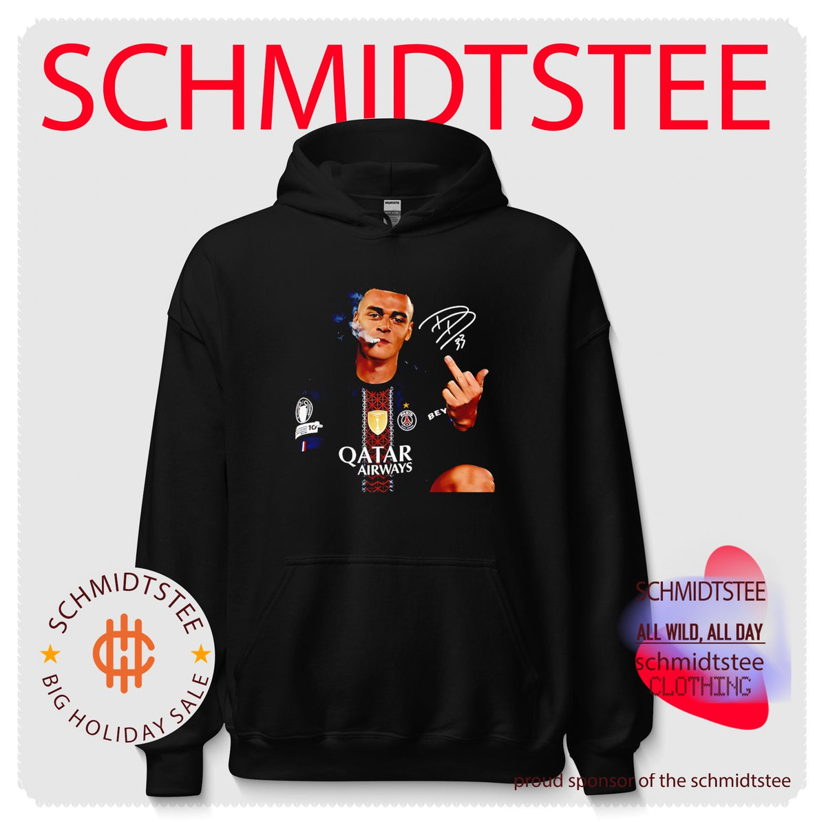 PSG Desire Doue Middle finger signature shirt