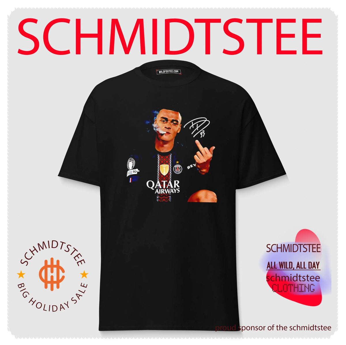 PSG Desire Doue Middle finger signature shirt