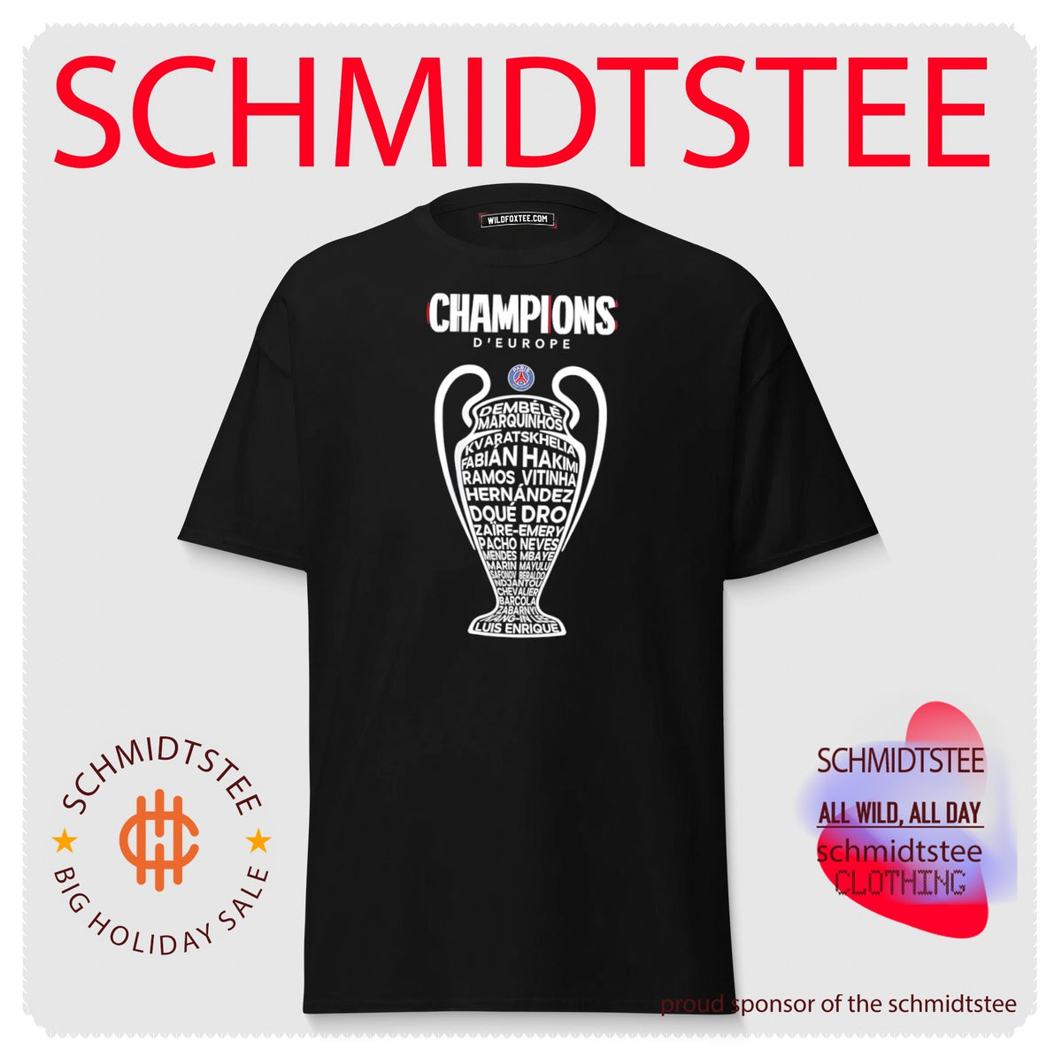 Paris Saint-Germain 2025-2026 Champions League Winners players names trophies shirt
