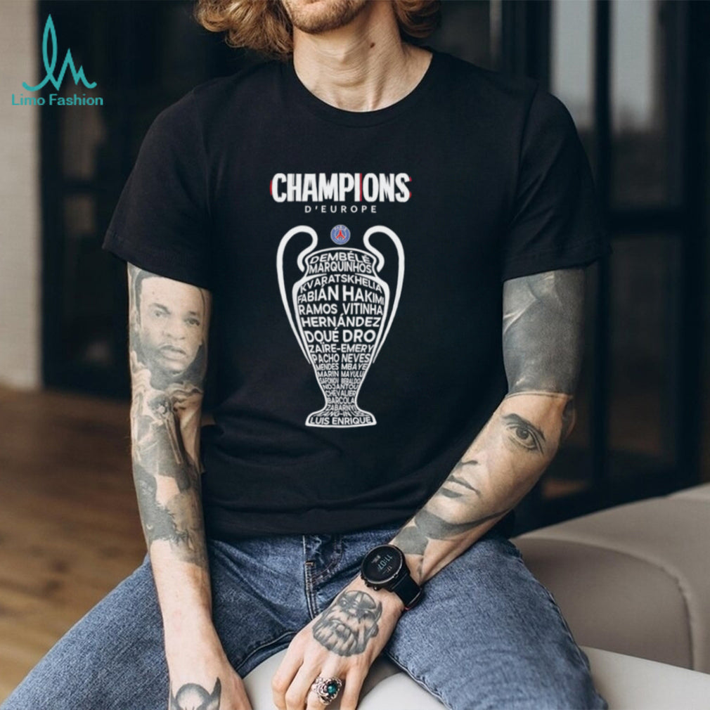 Paris Saint Germain 2025 2026 Champions League Winners players names trophies shirt
