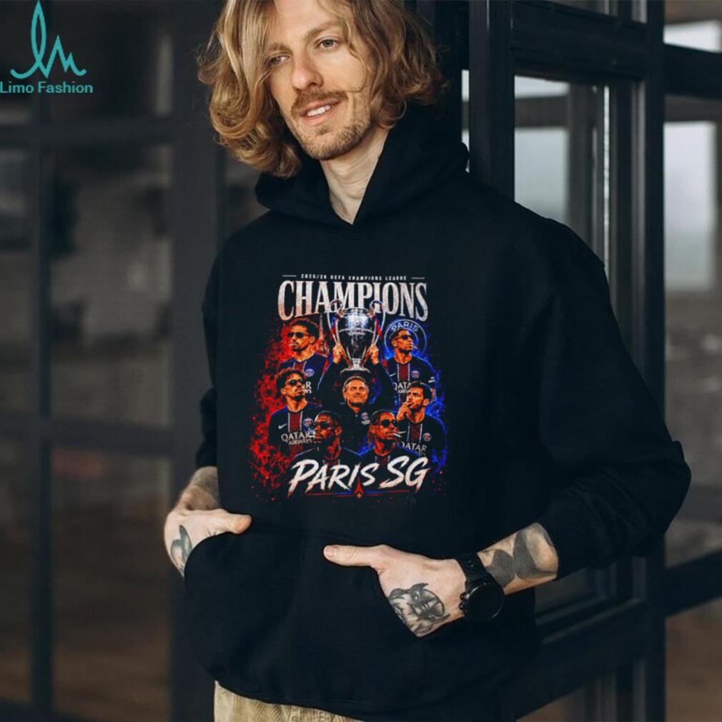 Paris Saint Germain FC UEFA Champions League 2025 26 Champions graphic shirt