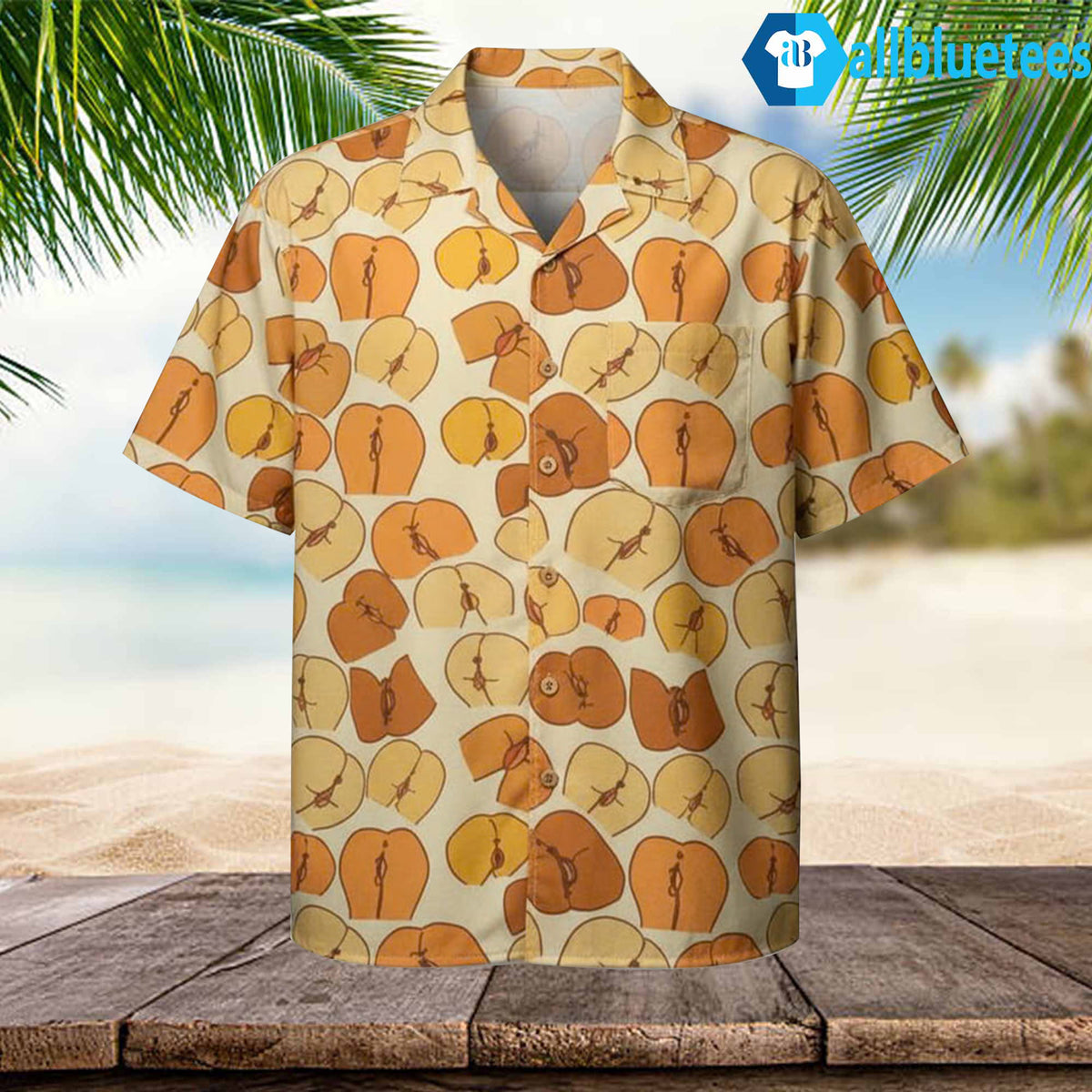 Peaches Butt Hawaiian Shirt