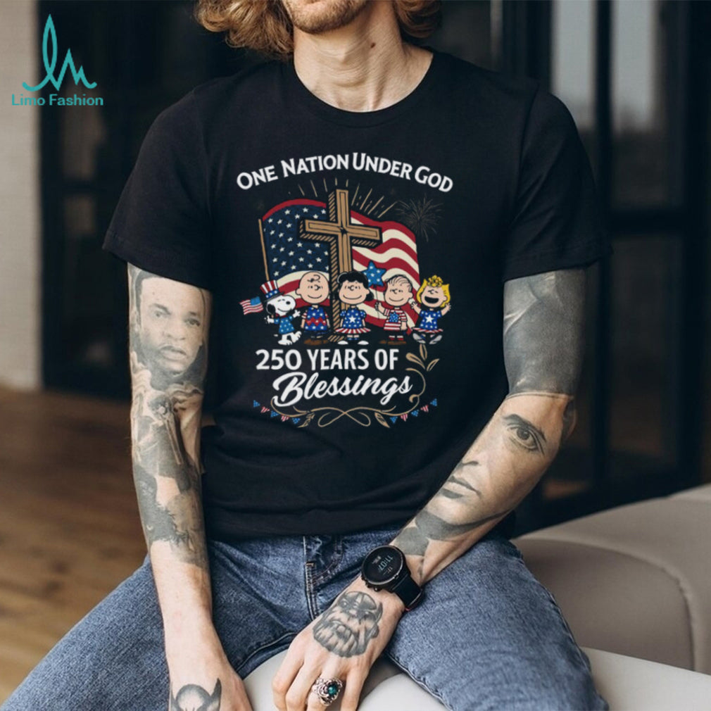 Peanuts One Nation Under God 250 Years Of Blessings Shirt