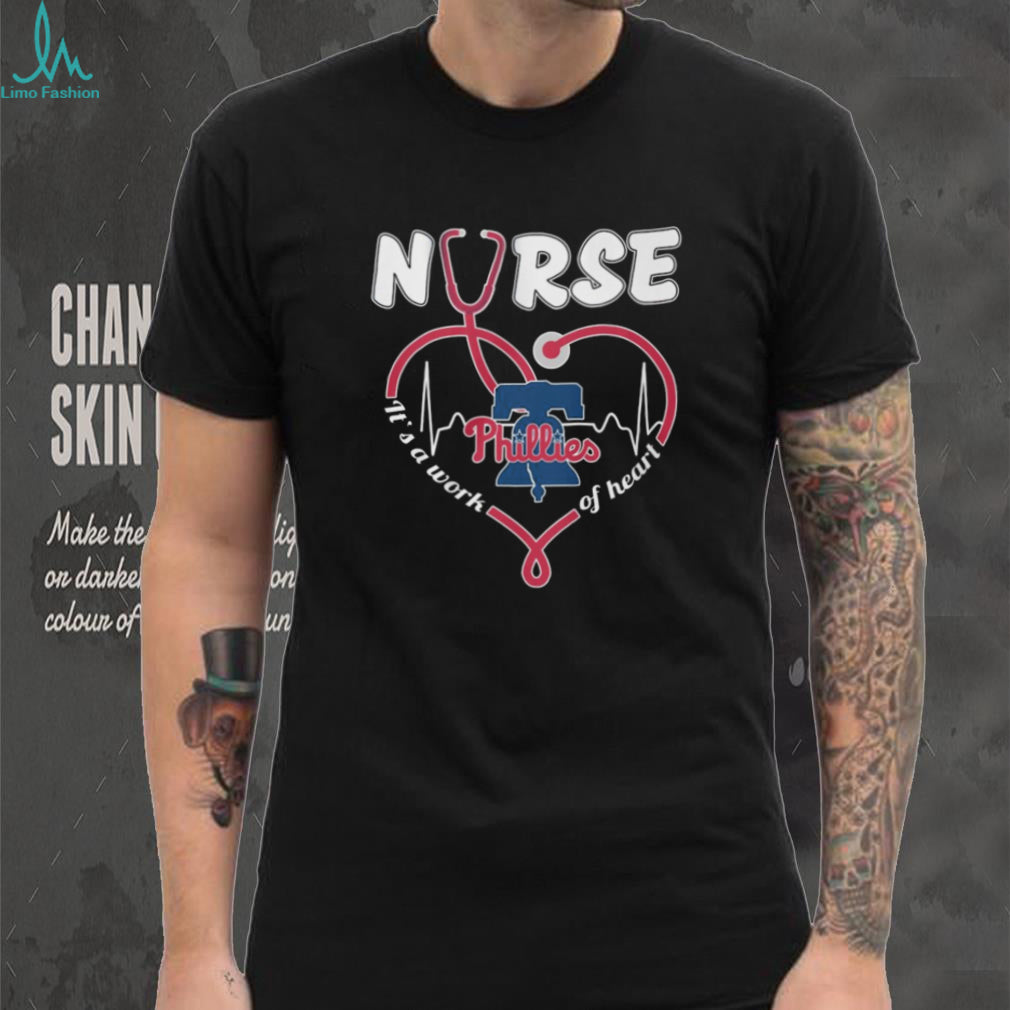 Philadelphia Baseball Nurse T Shirt Liberty Bell Heartbeat Stethoscope T Shirt