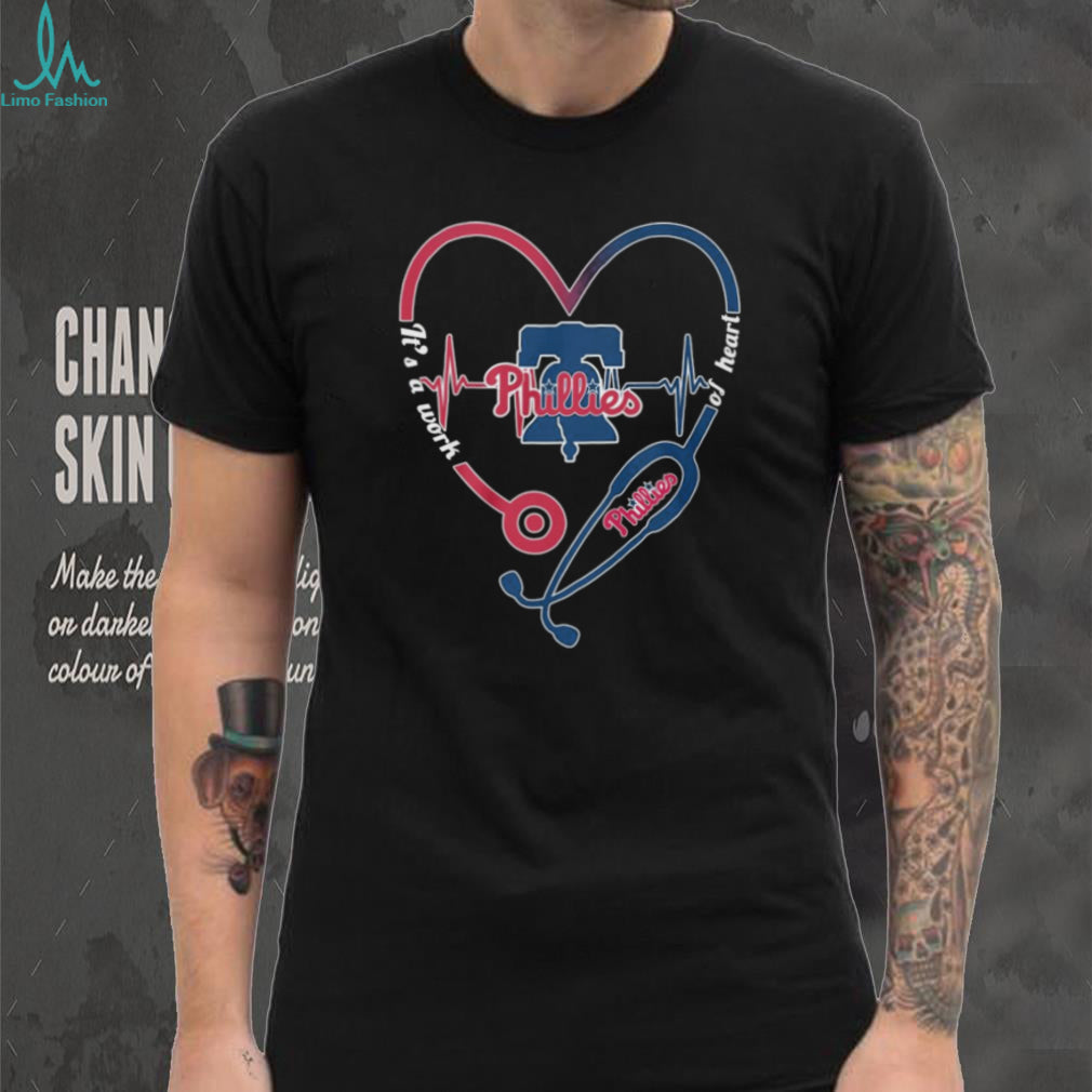 Philadelphia Phillies Nurse Heartbeat Stethoscope Sports T Shirt