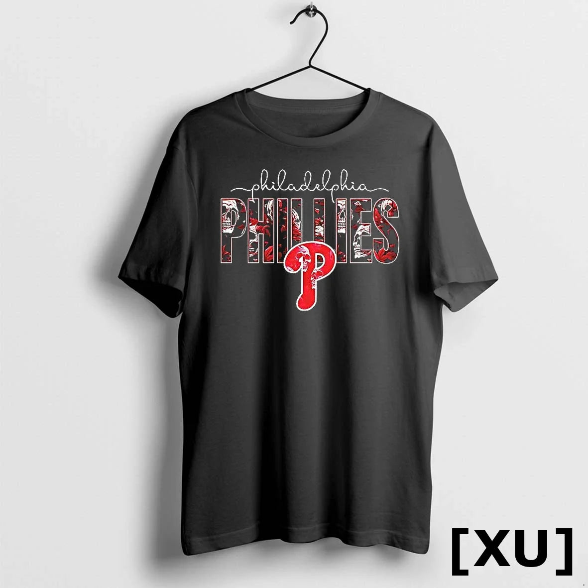Philadelphia Phillies Skulls Floral Graphic Baseball Tshirts Sweater