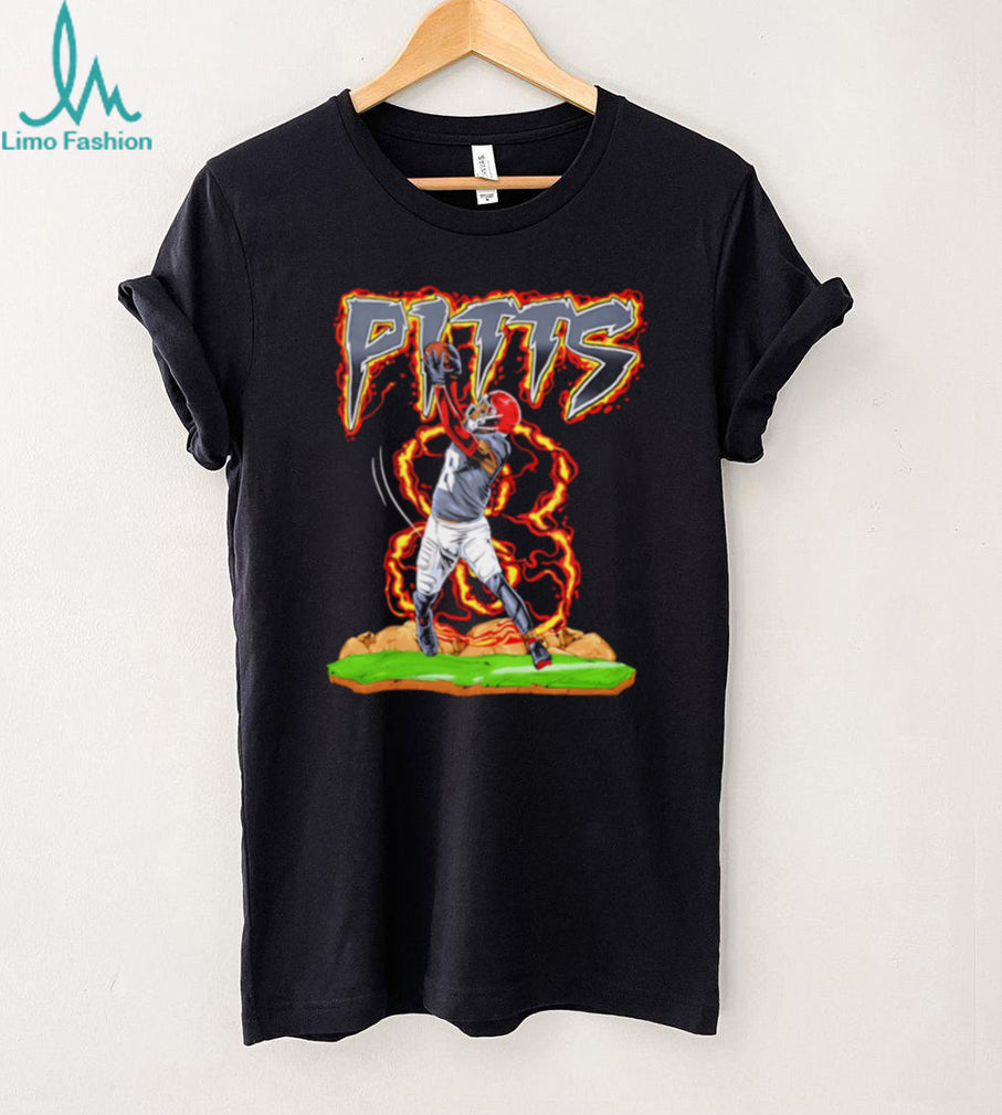 Pitts 8 Football Player Fire Sports T Shirt