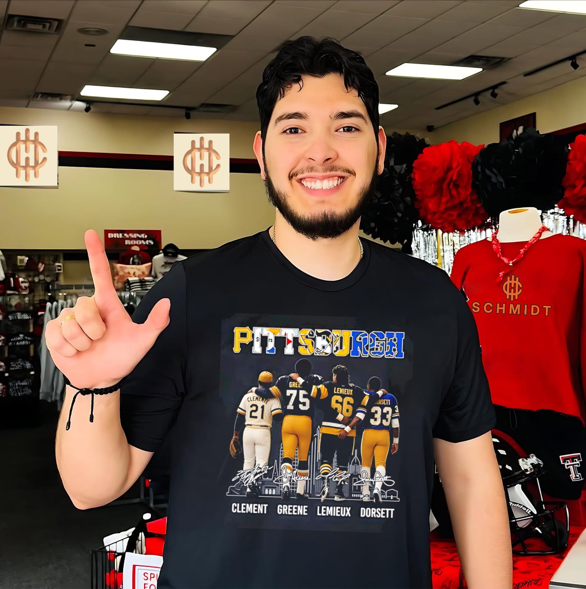 Pittsburgh Clement Greene Lemieux Dorsett signature shirt