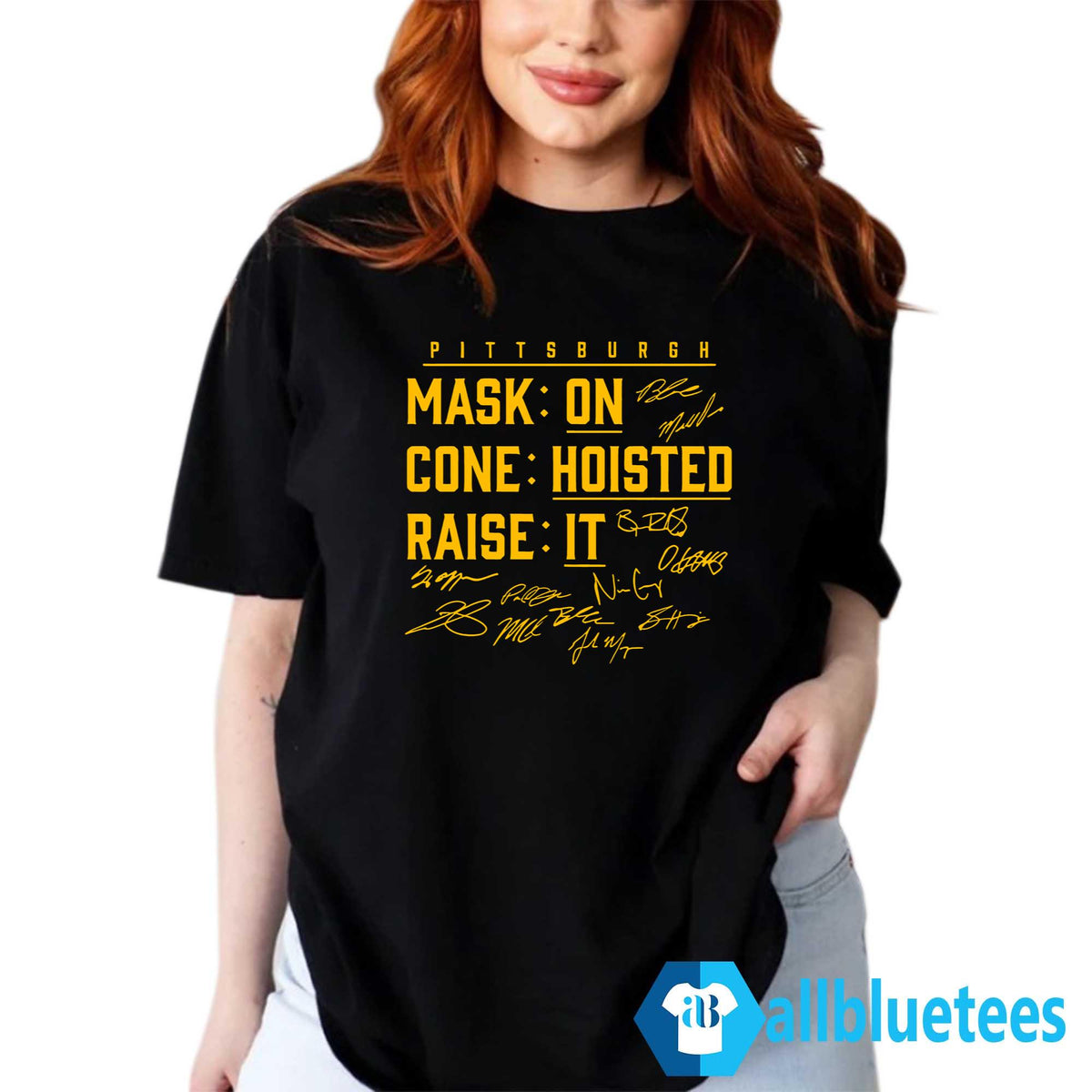 Pittsburgh Mask On Cone Hoisted Raise It Shirt
