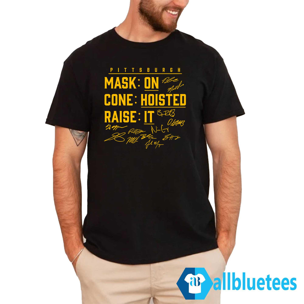 Pittsburgh Mask On Cone Hoisted Raise It Shirt
