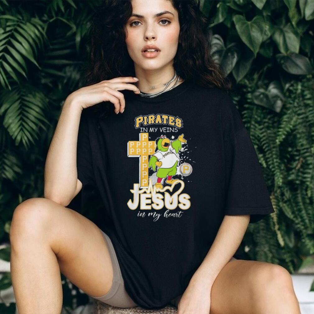 Pittsburgh Pirates In My Veins Jesus In My Heart Baseball T Shirt