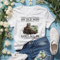 Poker Player Old Man Gambling Casino Card Game Retirement Shirt