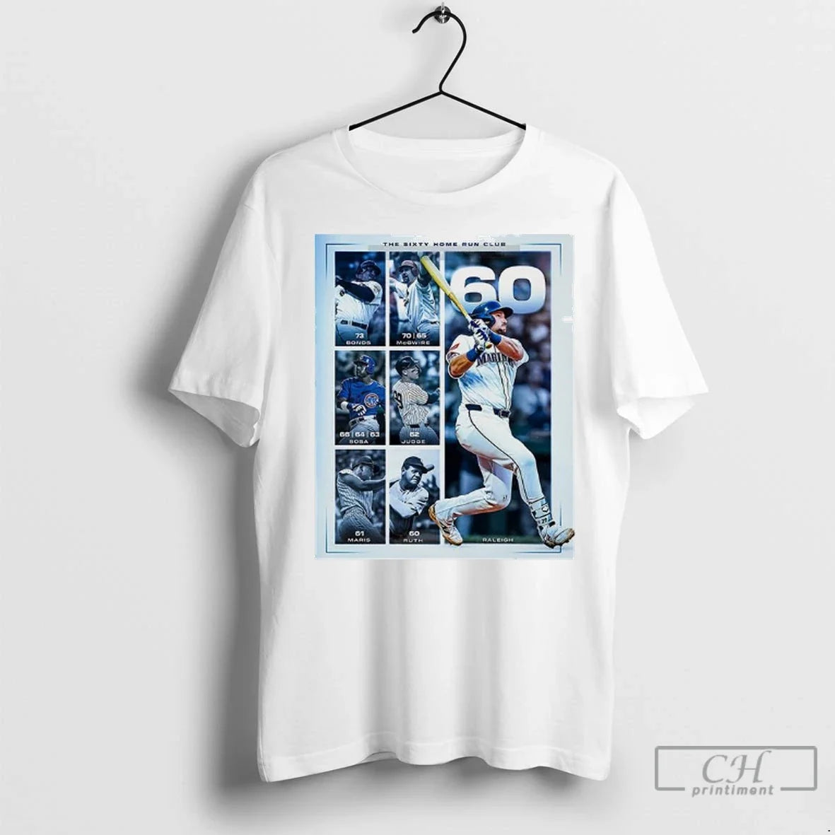 Premium Cal Raleigh Seattle Mariners Mlb 60 Home Runs Player