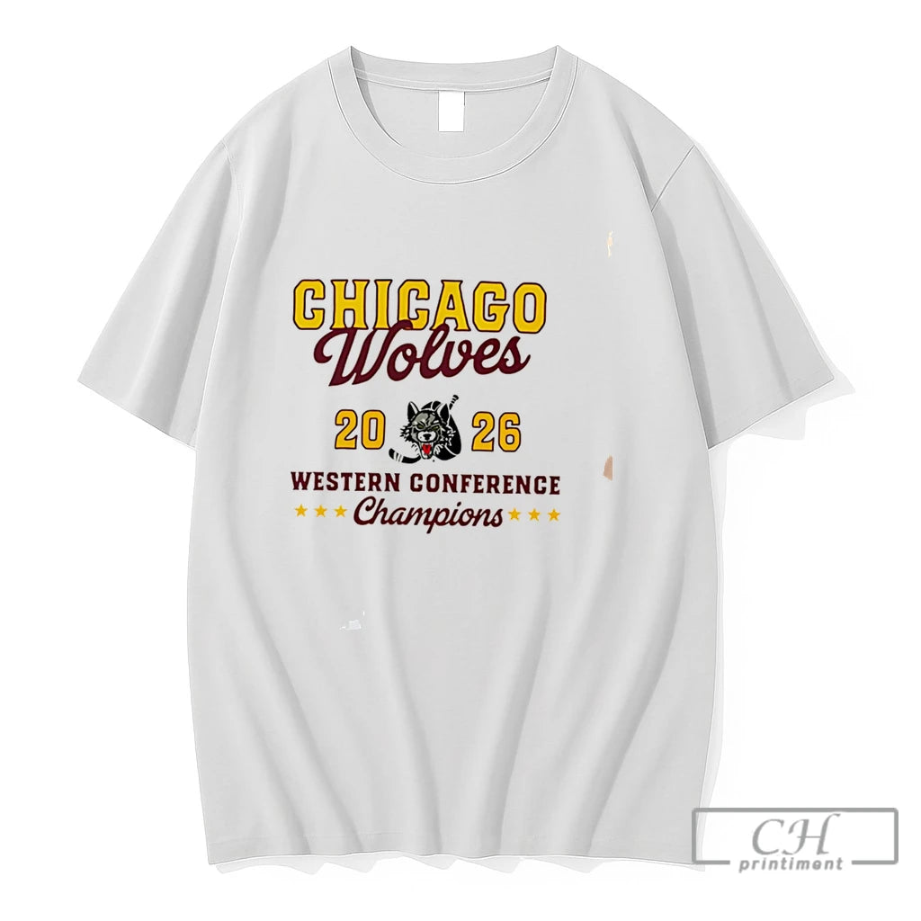 Premium Chicago Wolves 2026 Western Conference Champions Classic Tee