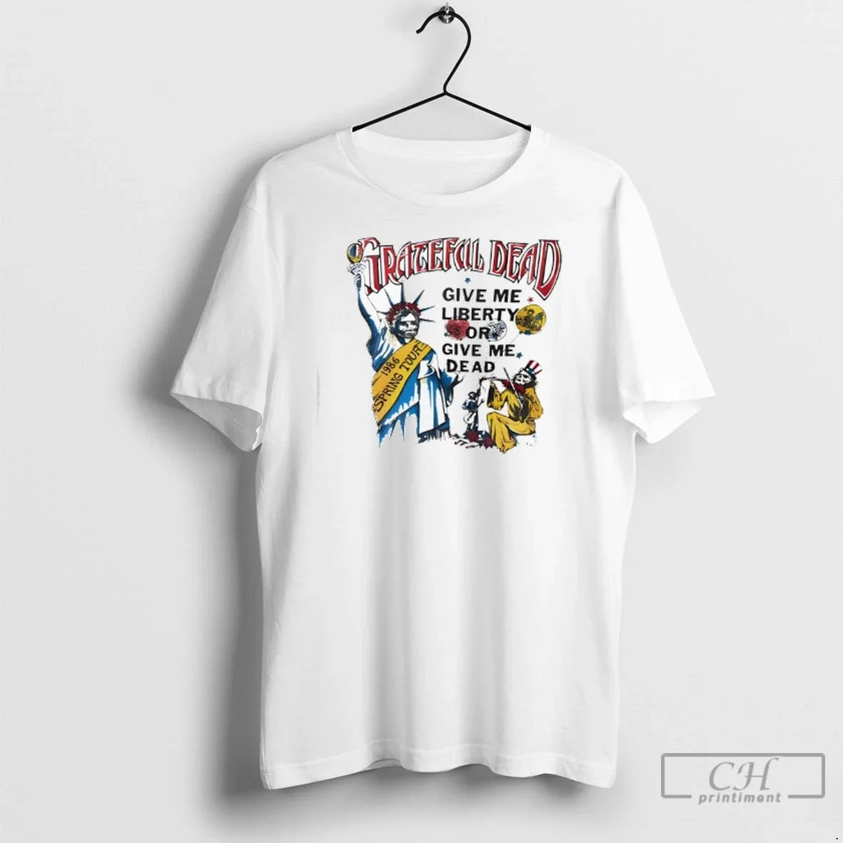 Premium Grateful Dead 1986 Spring Tour Give Me Liberty Or Give Me Dead Lot Ladies