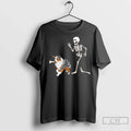 Premium Halloween Australian Shepherd And Skeleton