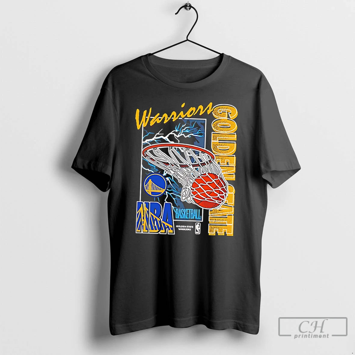 Premium Mitchell And Ness Golden State Warriors Basketball Graphic Tee