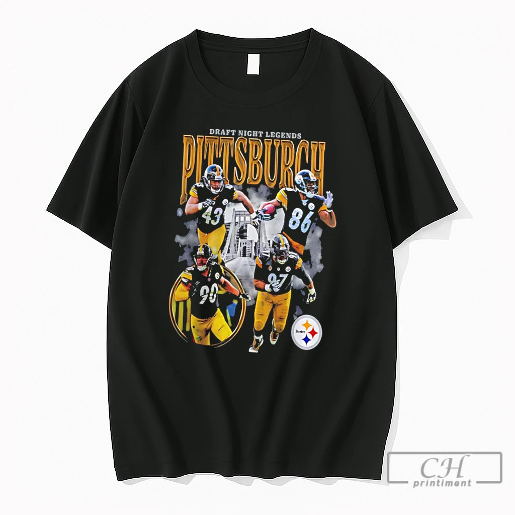 Premium Pittsburgh Steelers Draft Night Legends Player Graphic Tee