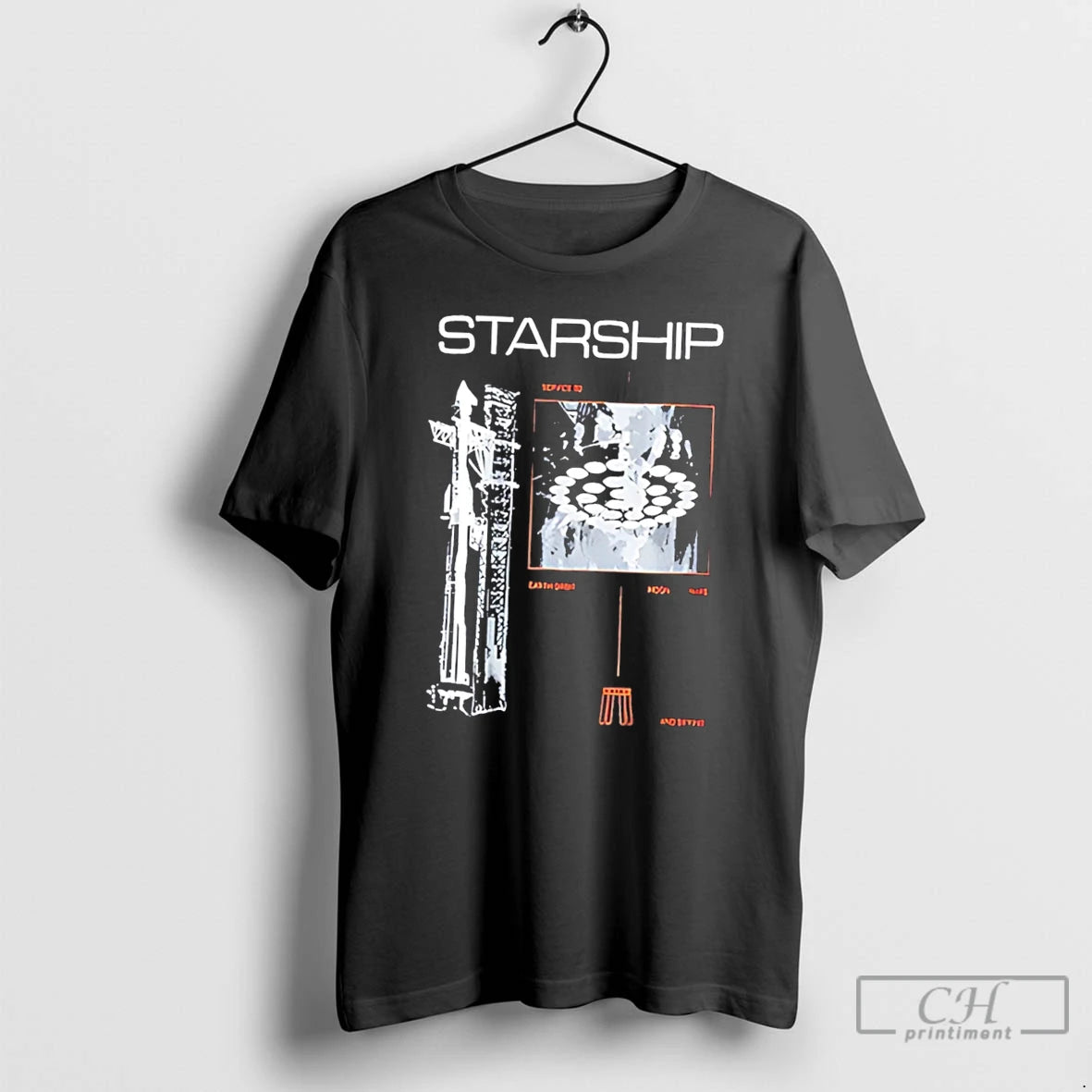 Premium Starship Graphic Vintage Tee