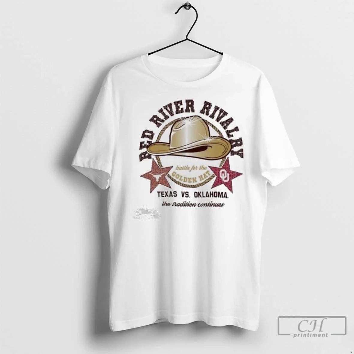 Premium Texas Longhorns Vs Oklahoma Sooners Red River Rivalry Golden Hat Match Up Ladies