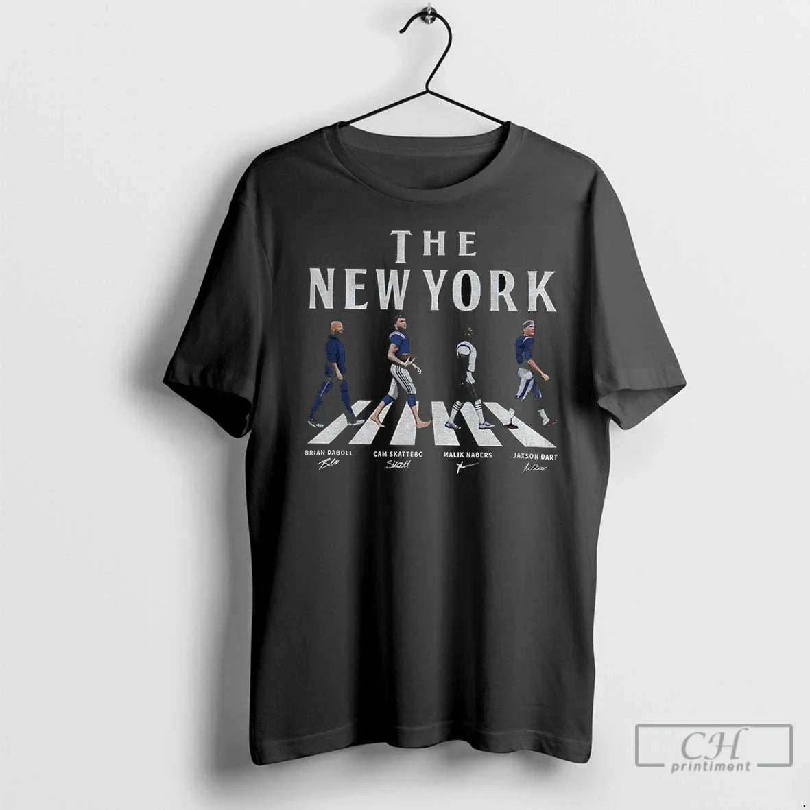 Premium The New York Brian Daboll Cam Skattebo Malik Nabers And Jaxson Dart Abbey Road