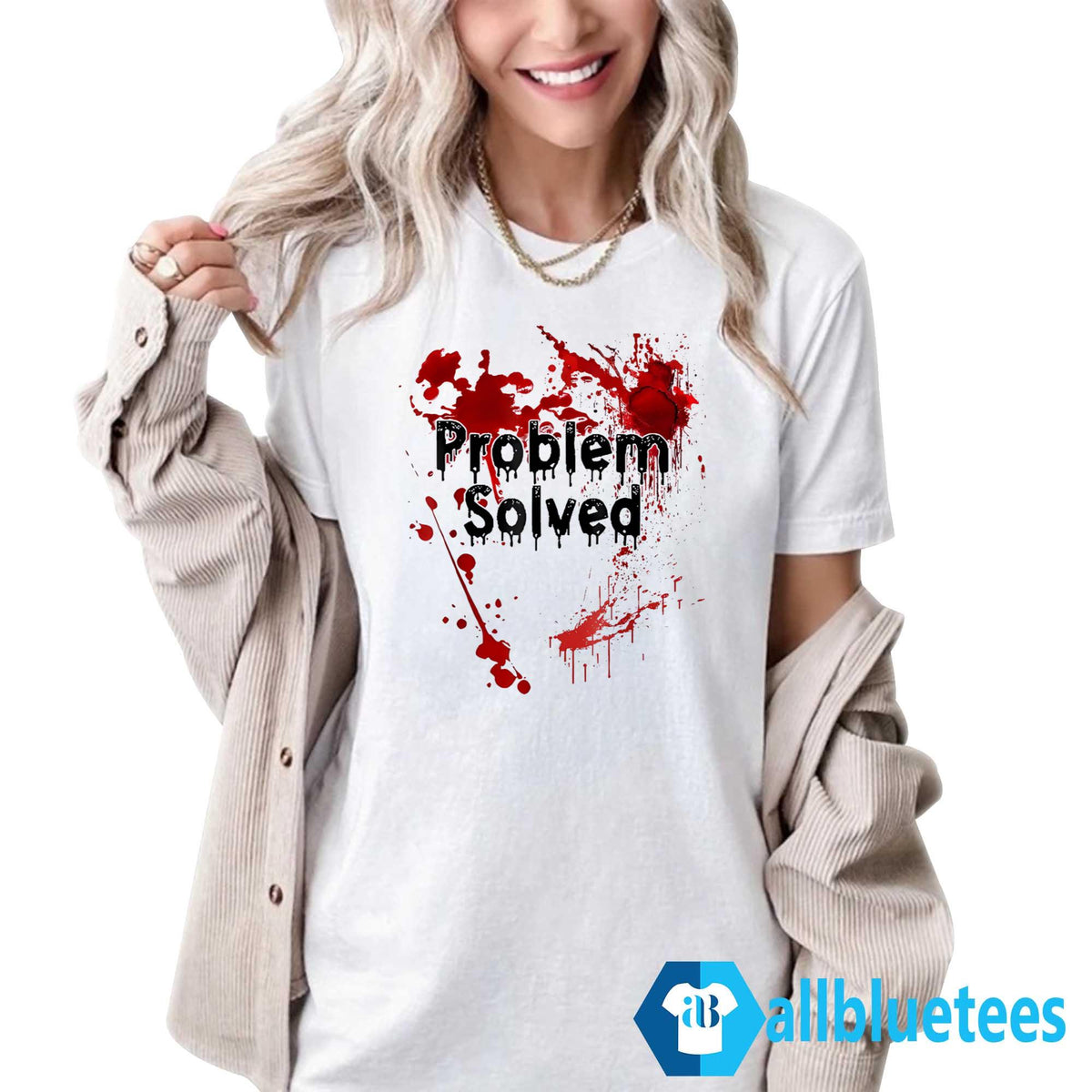 Problem Solved Bloody Halloween Shirt