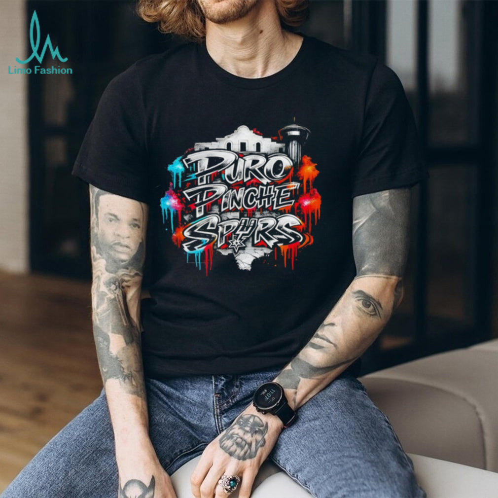 Puro Pinche Spurs Graffiti Alamo City Basketball Fan T Shirt