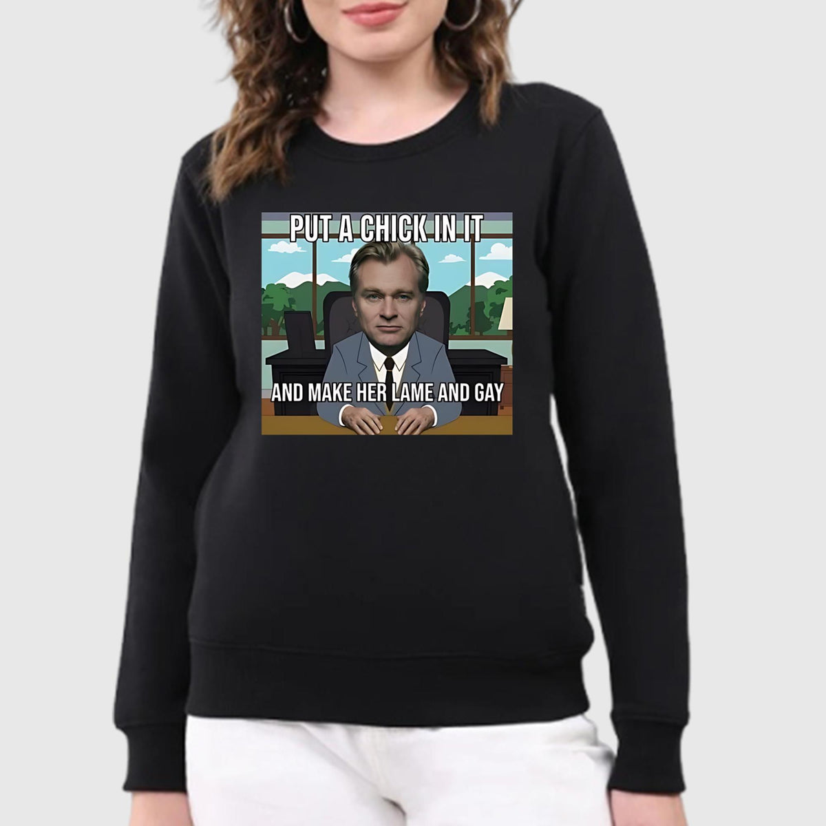 Put A Chick In It And Make Her Lame And Gay Christopher Nolan Meme Shirt