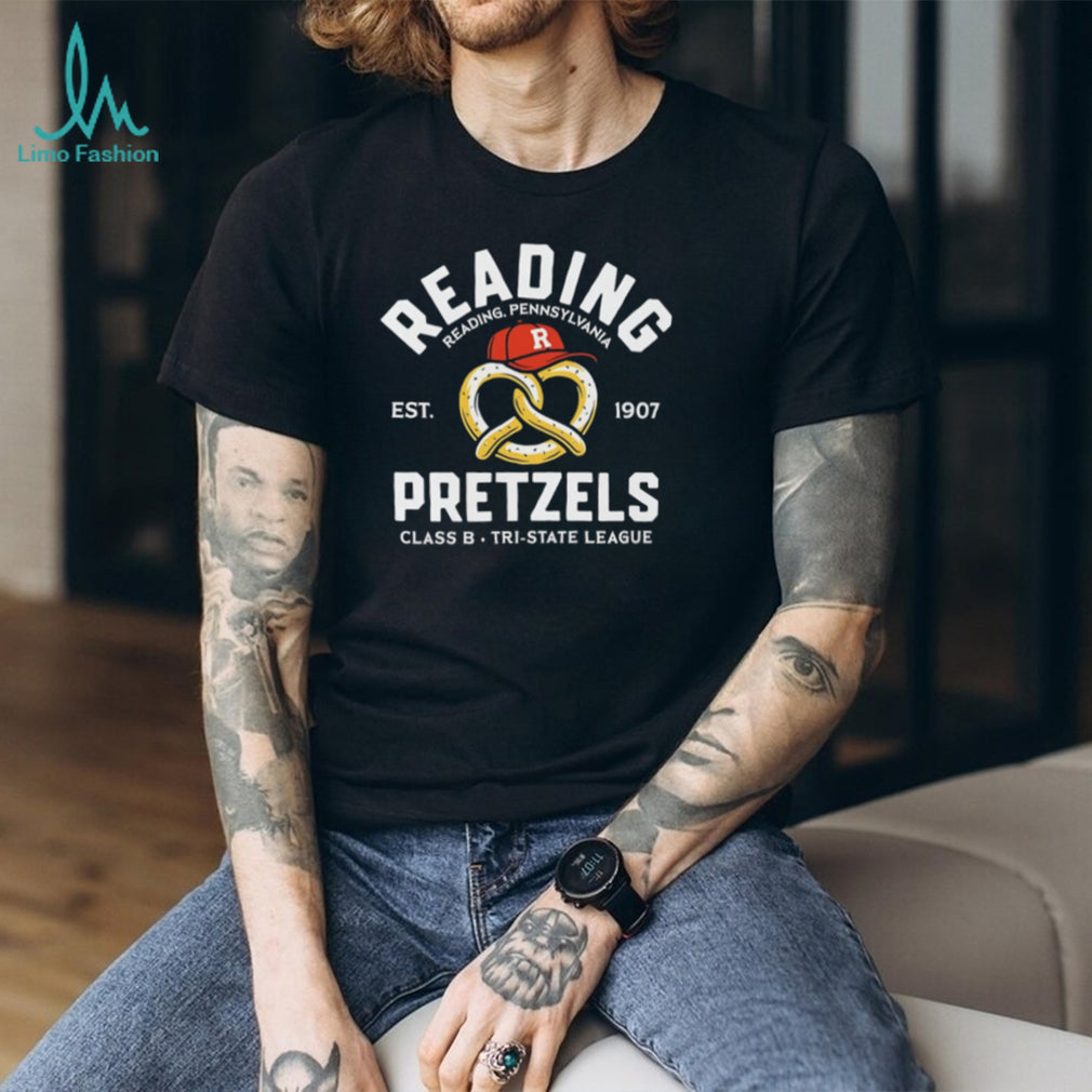 Reading Pretzels Baseball Est 1907 Tri State League Retro T Shirt