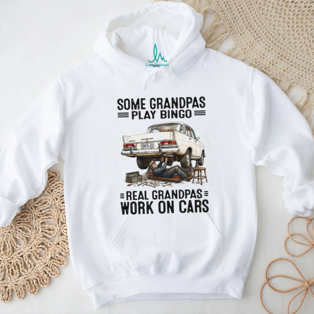 Real Grandpas Work On Cars Vintage Mercedes Benz Mechanic Retro Hobby Men Gift T Shirt