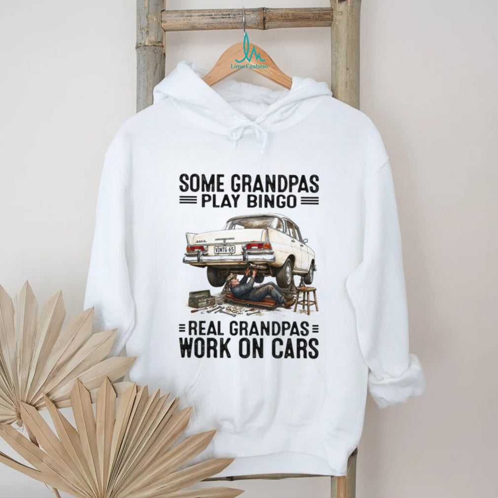 Real Grandpas Work On Cars Vintage Mercedes Benz Mechanic Retro Hobby Men Gift T Shirt
