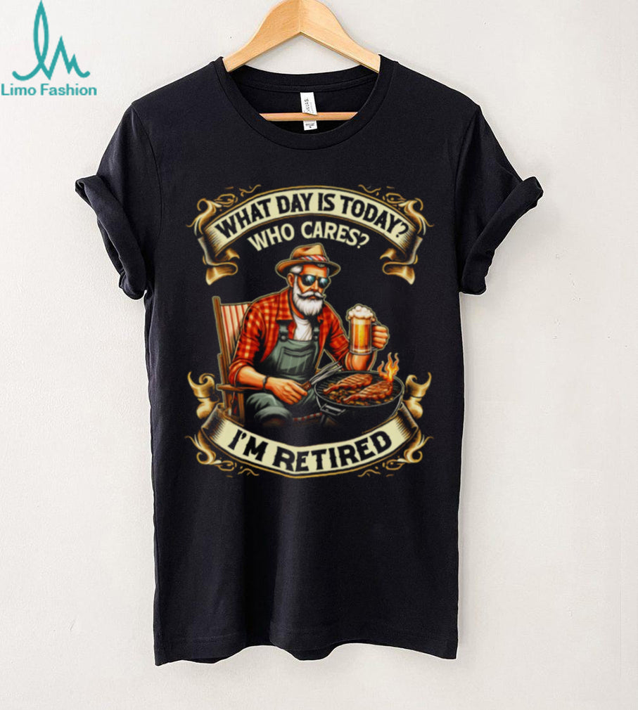 Retired Grilling and Beer Enthusiast T Shirt Funny Dad BBQ Graphic T Shirt