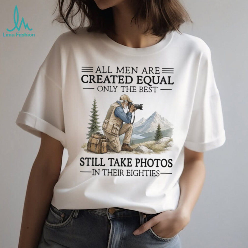 Retro Wildlife Photographer Old Man Still Take Photos Eighties Outdoor Adventure Shirt