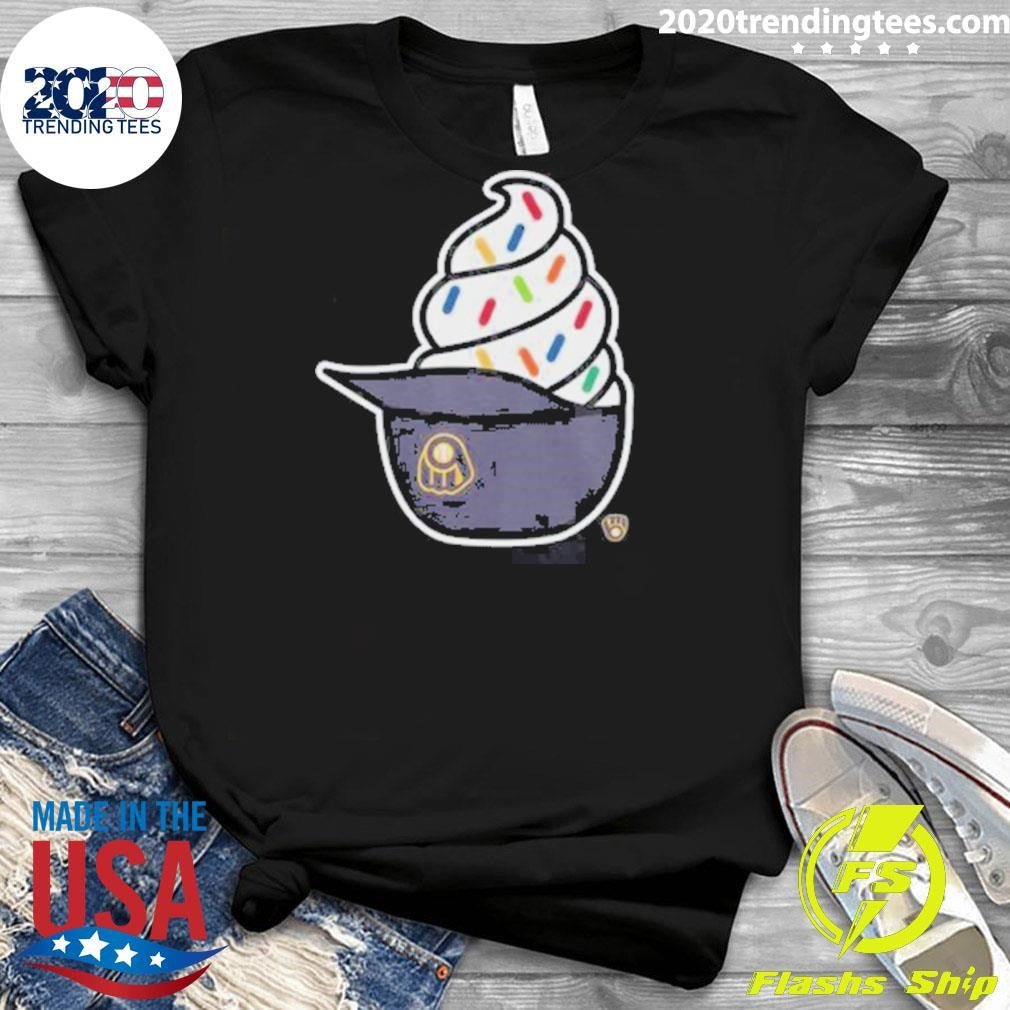 Milwaukee Brewers Ice Cream Parlor Foundation ’47 Light Blue Shirt