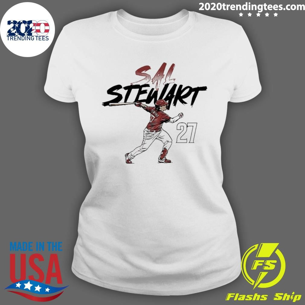 Sal Stewart 27 Cincinnati Reds Slugger Swing Shirt