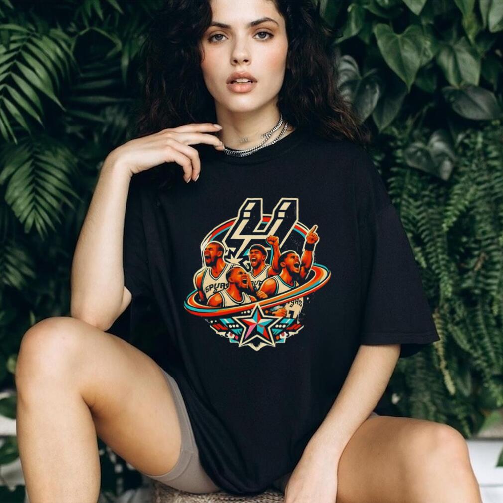 San Antonio Basketball Legends Star Retro Graphic T Shirt