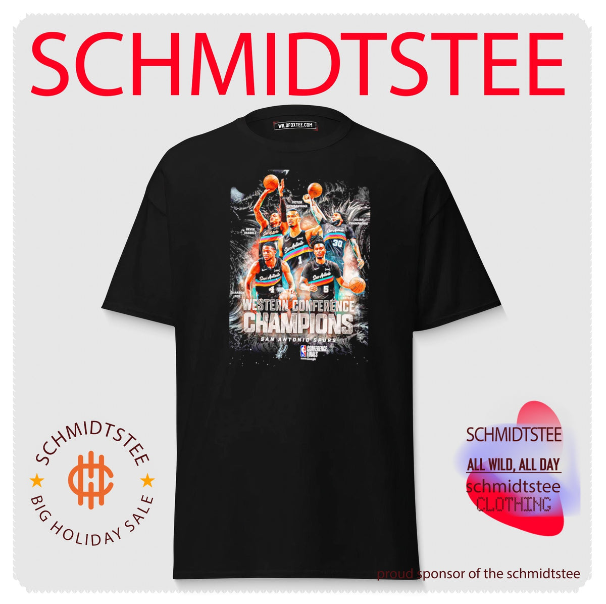 San Antonio Spurs 2026 NBA Western Conference Champions Player Collage shirt