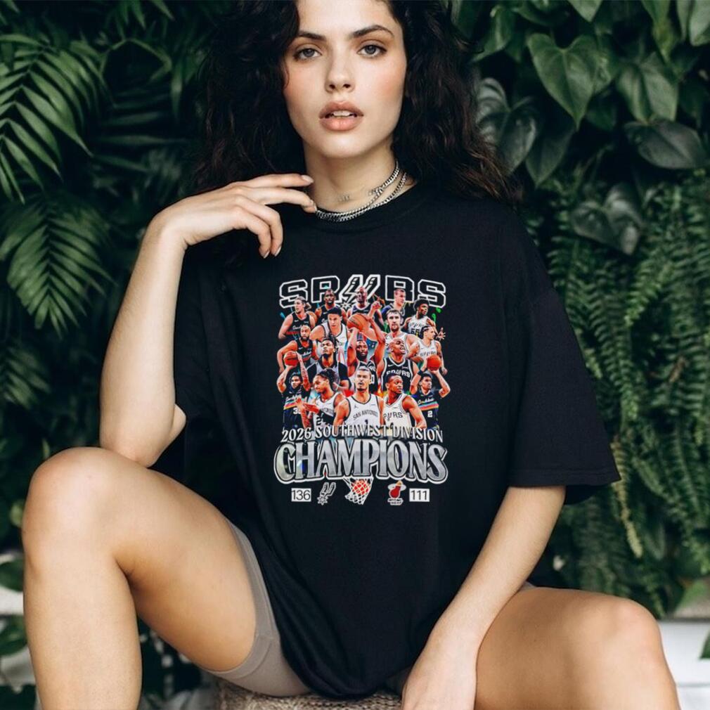 San Antonio Spurs 2026 Southwest Division Champions team collage shirt