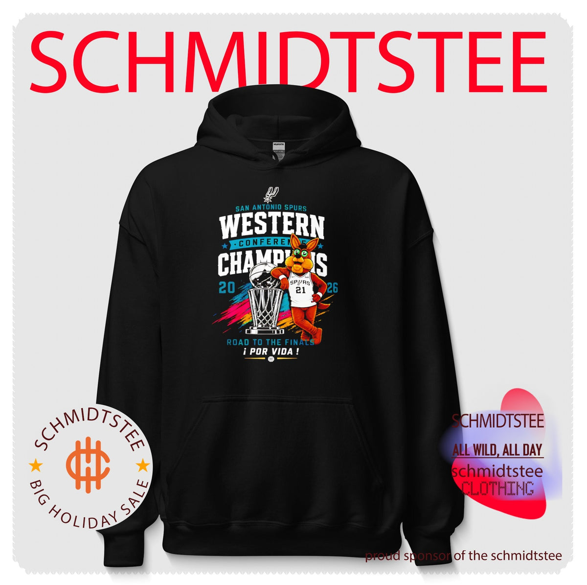 San Antonio Spurs 2026 Western Conference Champions Road to the Finals Por Vida shirt