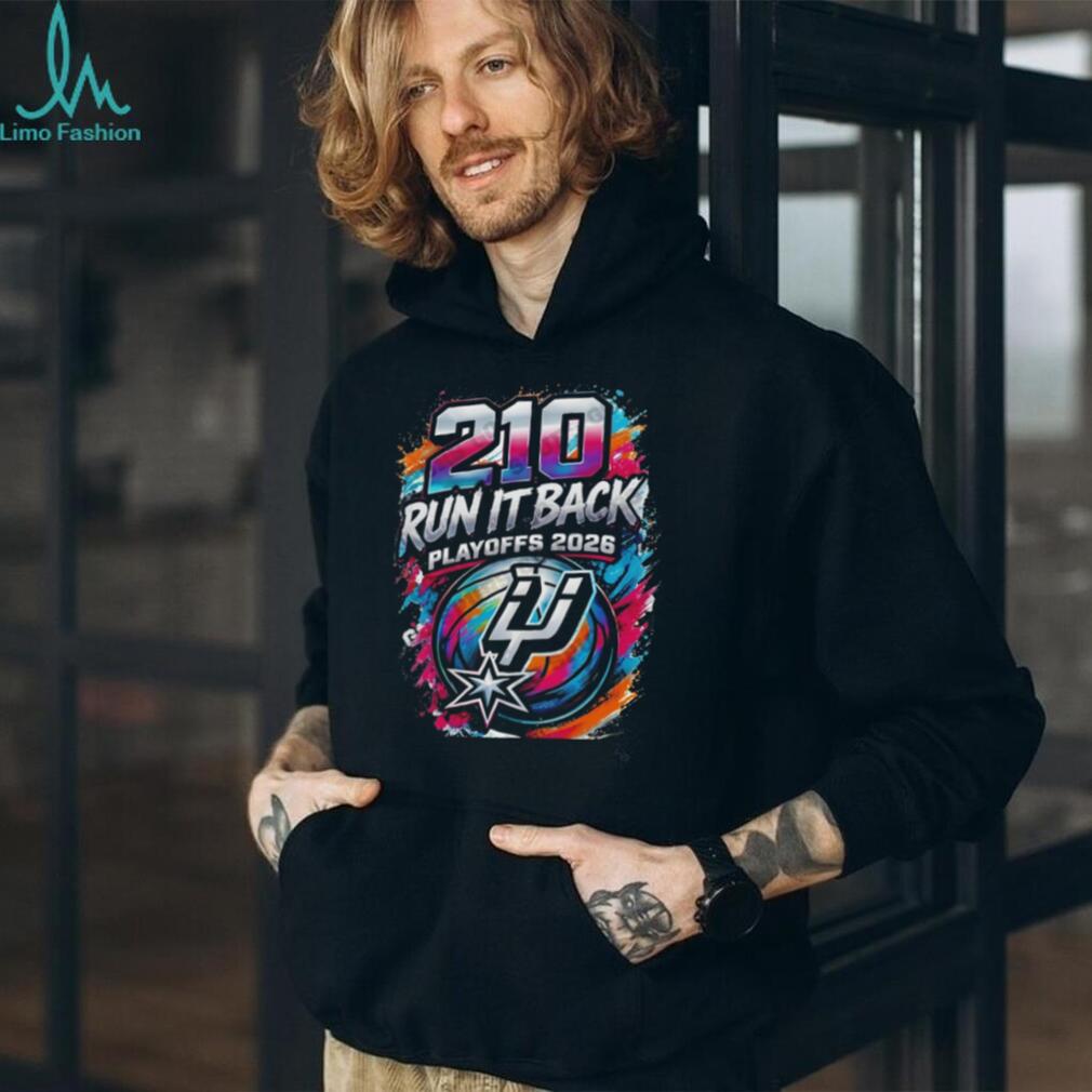 San Antonio Spurs “210 Run It Back” NBA Playoffs 2026 Graffiti Art T Shirt