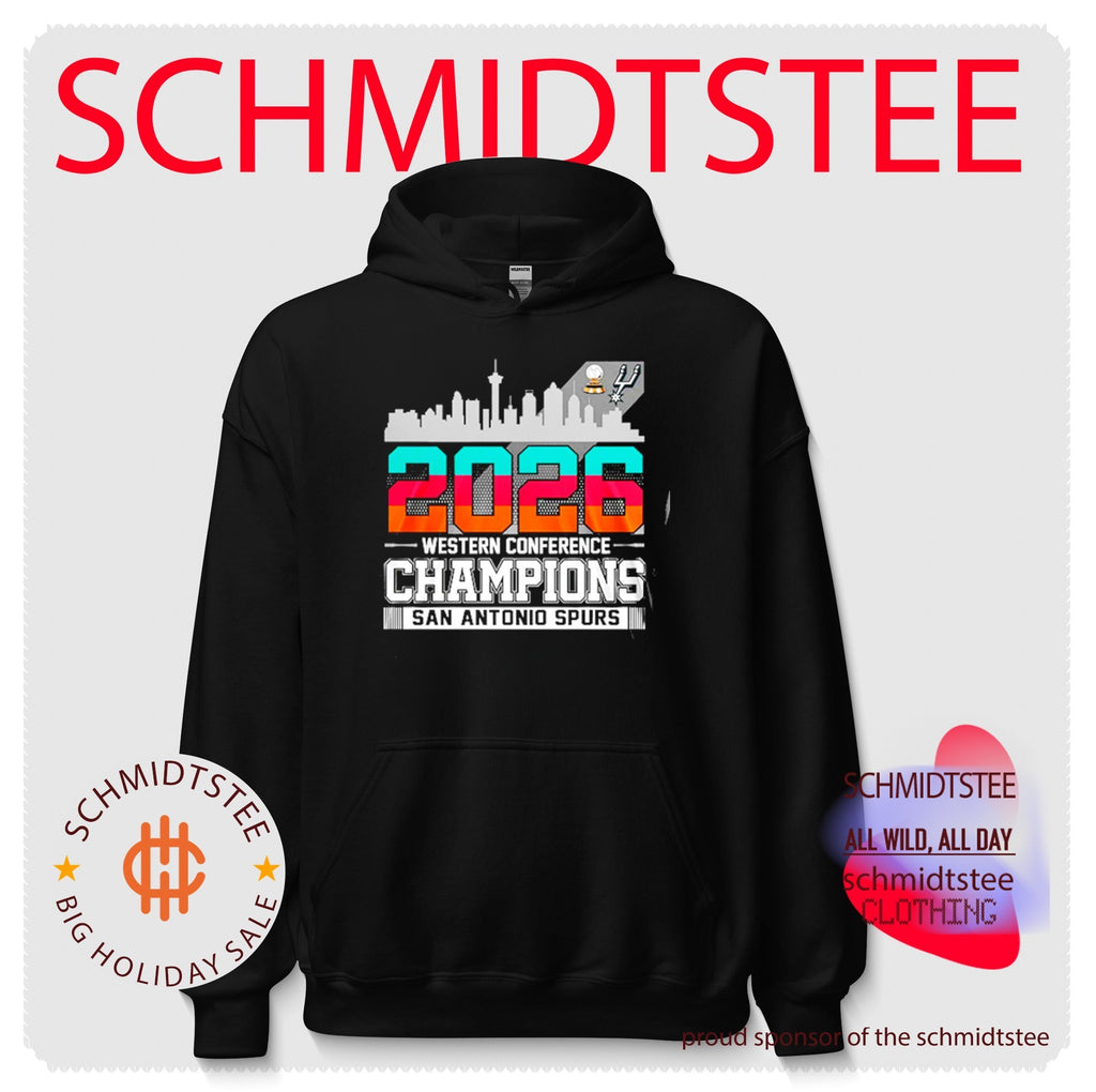 San Antonio Spurs Basketball Western Conference Champions 2026 skyline shirt
