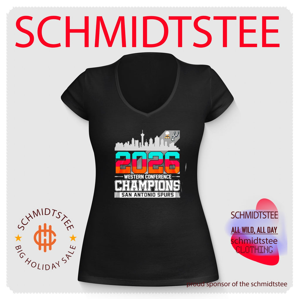 San Antonio Spurs Basketball Western Conference Champions 2026 skyline shirt