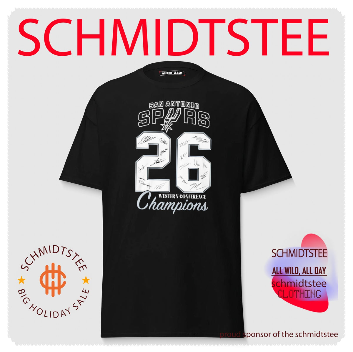 San Antonio Spurs Western Conference Champions ’26 signatures shirt