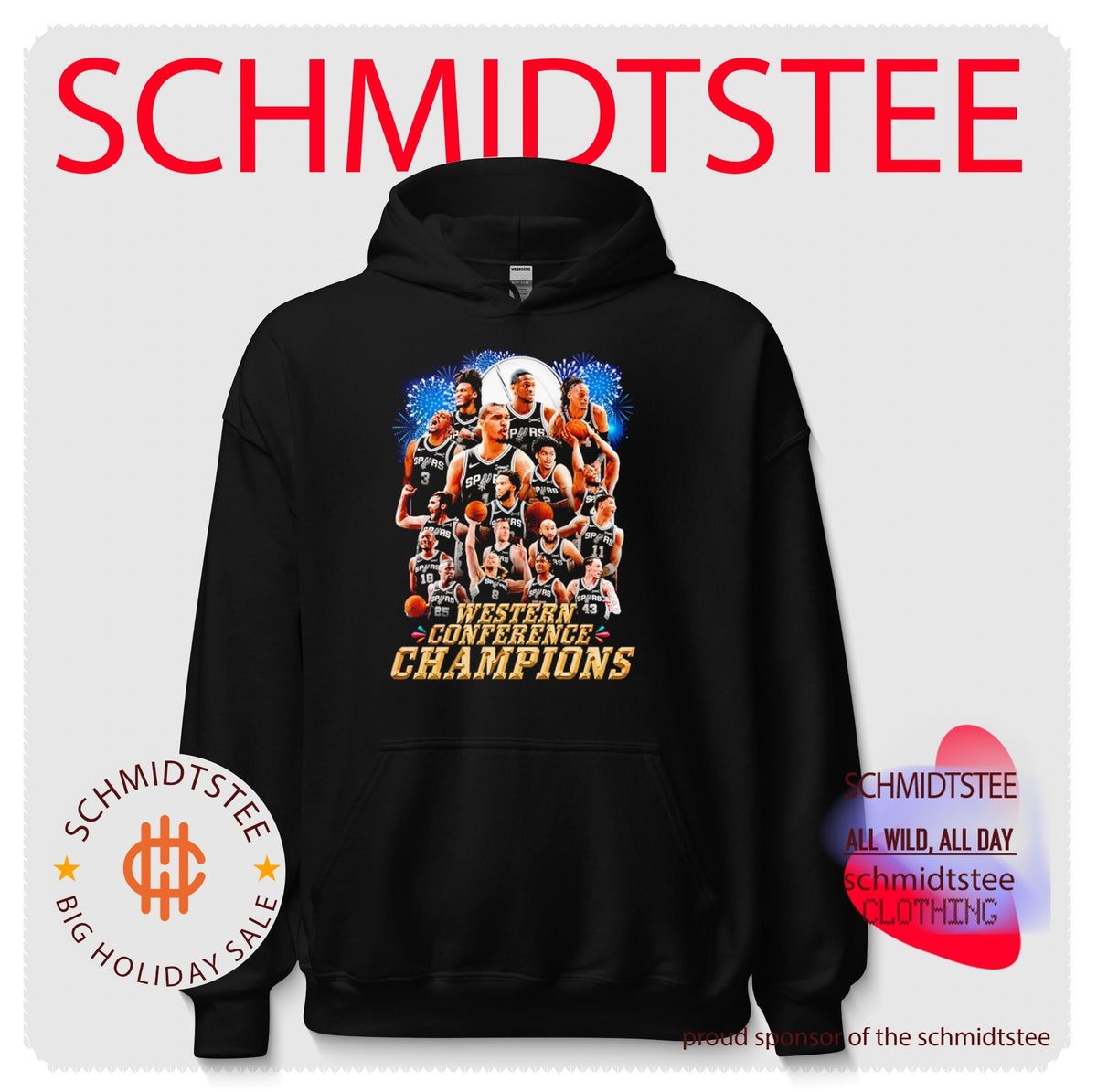 San Antonio Spurs Western Conference Finals Champions 2026 all team shirt