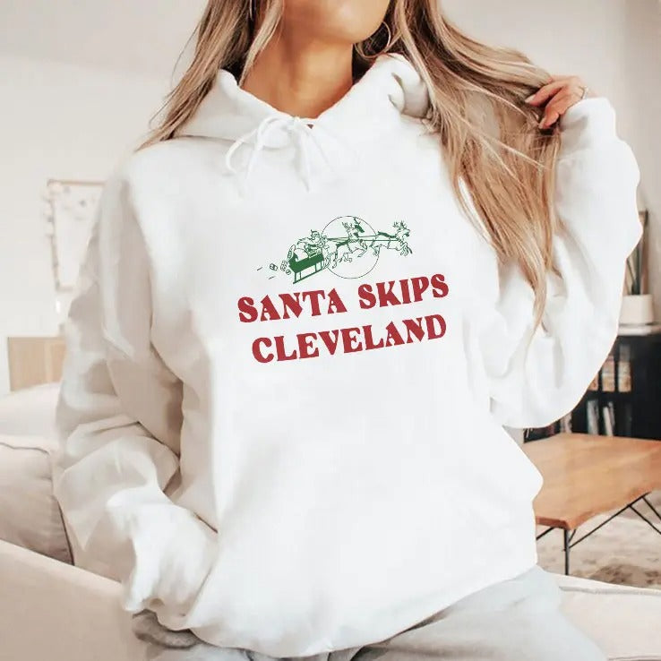 Santa Skips Cleveland T Shirt